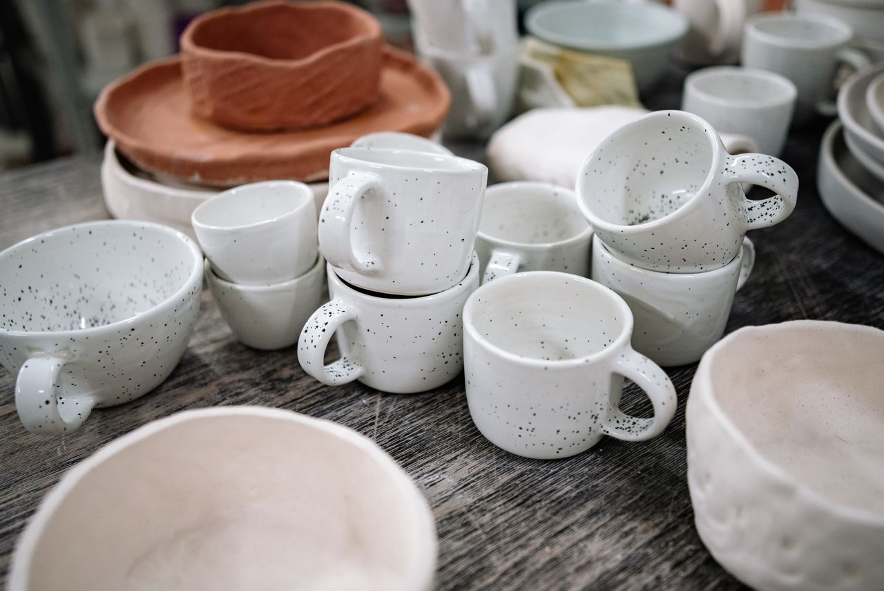 Close-up of the Hearth Mug glaze and clay