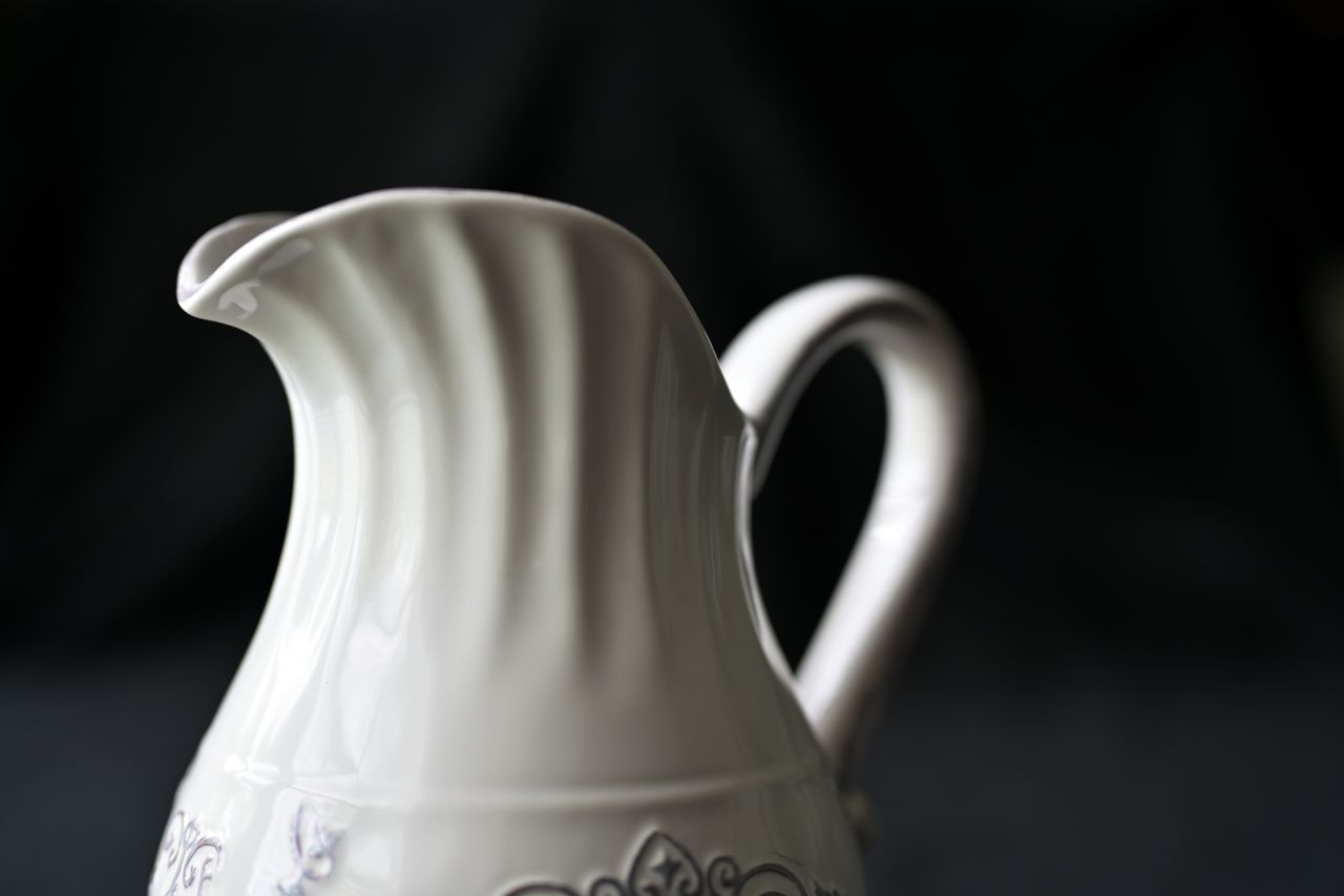 Close-up of the Fold Pitcher glaze and clay