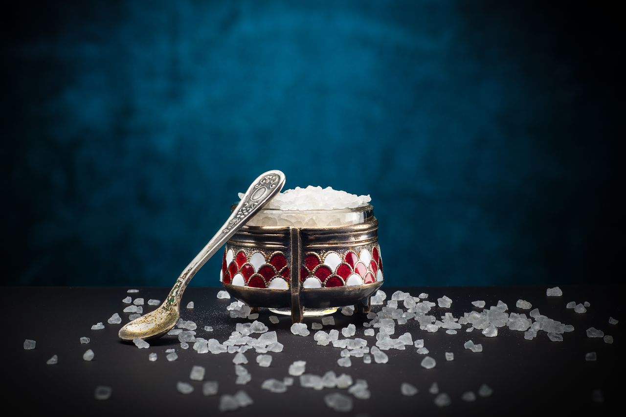 Salt Cellar, a serving in 3 glazes