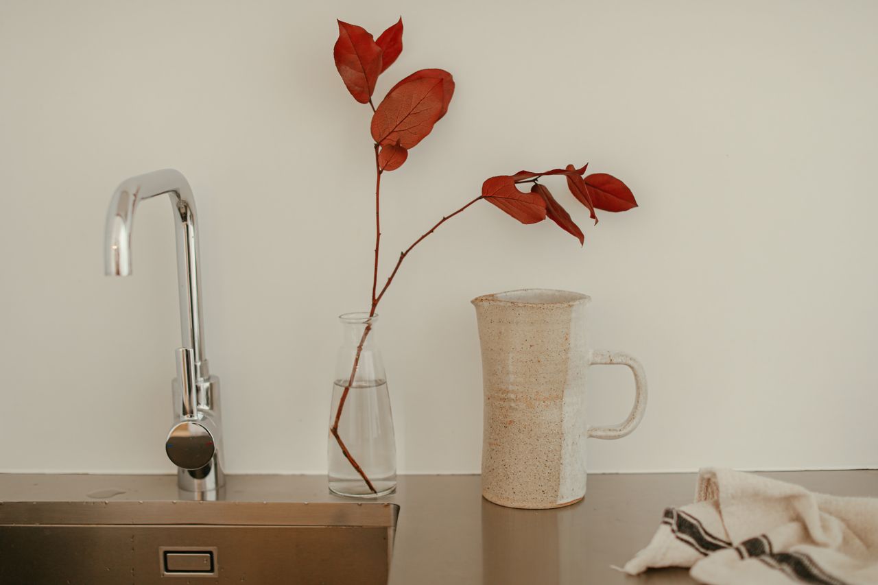Fold Pitcher, a serving in 4 glazes
