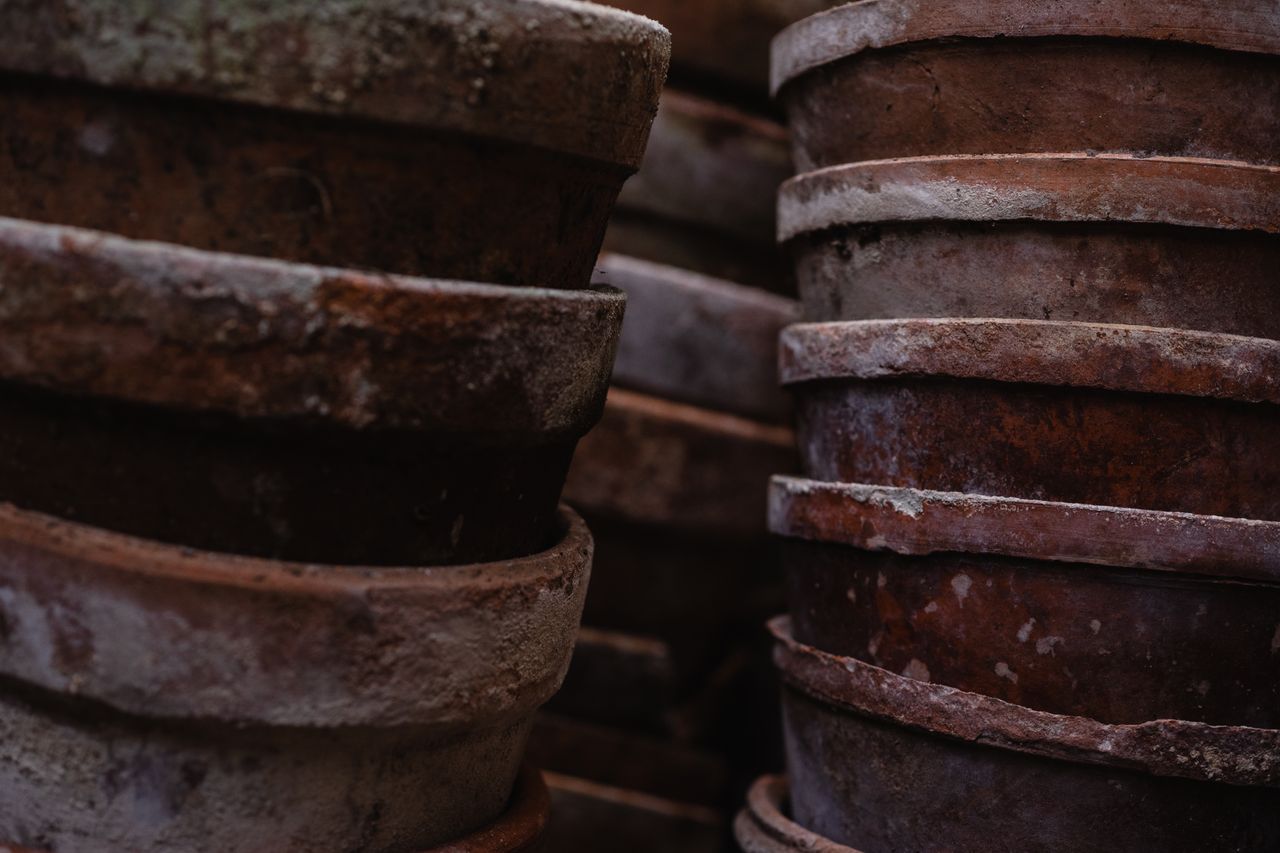 Close-up of the Low Planter glaze and clay
